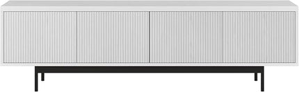 Henn&Hart Whitman TV Stand, 70" Wide, White - LeafyLoom