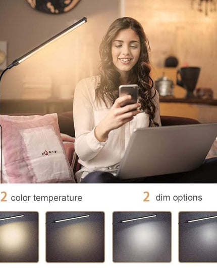 Bright LED Floor Lamp Adjustable Gooseneck Standing Eyelash Light for Eyelash Extensions Facial Spa Salon Makeup Task Reading lamp - LeafyLoom