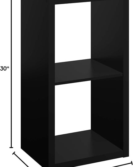 ClosetMaid 4540 Decorative Open Back 2-Cube Storage Organizer, Black - LeafyLoom
