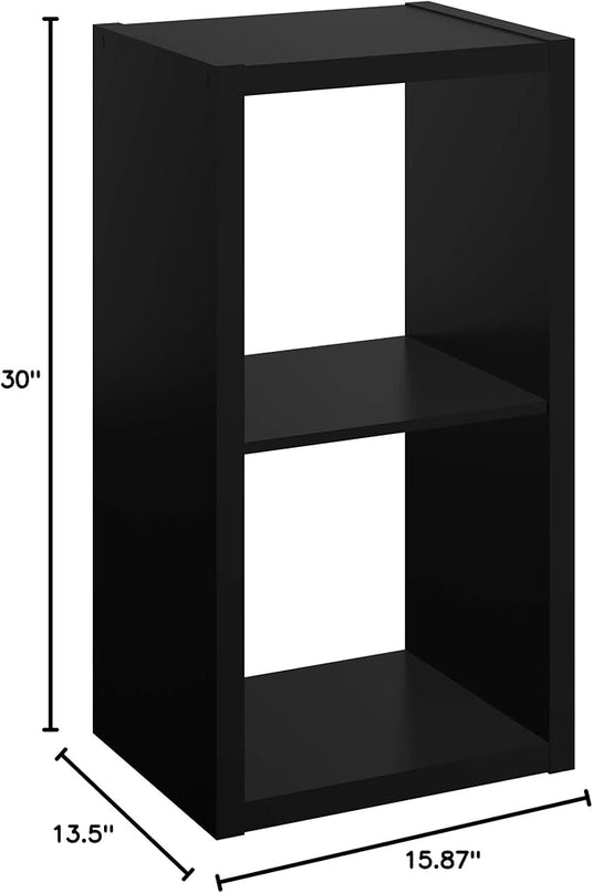 ClosetMaid 4540 Decorative Open Back 2-Cube Storage Organizer, Black - LeafyLoom