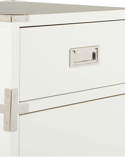 OSP Home Furnishings Wellington 2-Drawer File Cabinet, White - LeafyLoom