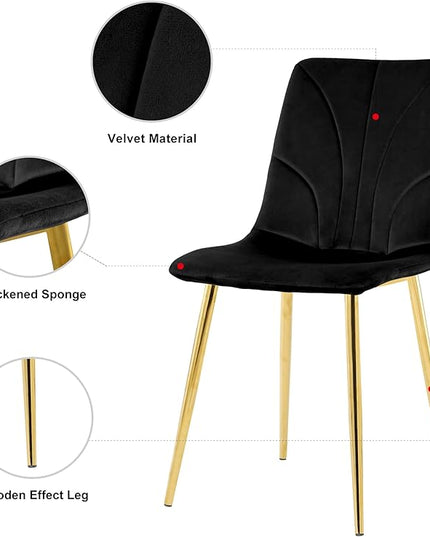 NicBex Haerin-SD-00368-LWJ Dining Chairs, 33.9"x18.1"x17.3", Black - LeafyLoom