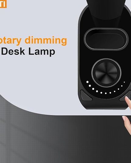 LED Office Desk Lamp, 630 Lumens Bright Table Lamp with Clock Display.A+C USB Fast Charging Charging Port, Desk Light for Office, Industrial Painting, Crafts (with Adapter) - LeafyLoom