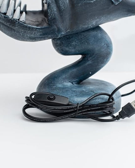 Angler fish Lamp, Lantern Fish Light, 10.5" x 10" x 5" Gothic Desk Lamp, Steampunk Style Table Lamp, LED Night Light, Book Lights, Industrial Creative Decor for Home Office Dorm - LeafyLoom