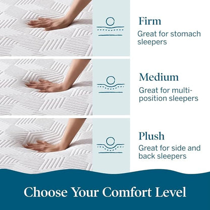 LUCID 10 Inch Memory Foam Mattress - Firm Feel - Infused with Bamboo Charcoal and Gel - Bed in a Box - Temperature Regulating - Pressure Relief - Breathable - Twin XL Size - LeafyLoom
