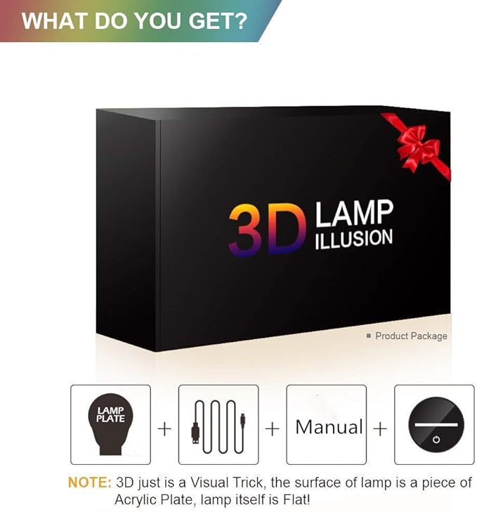 WMH Hockey Night Light with 7 Colors Changing- LED 3D Optical Illusion Lamp for Kids Room Decor and Hockey Fans (Hockey) - LeafyLoom