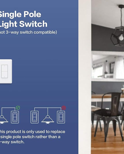 Aqara Smart Light Switch (with Neutral, Double Rocker), Requires AQARA HUB, Zigbee Switch, Remote Control and Set Timer for Home Automation, Compatible with Alexa, Apple HomeKit Aqara