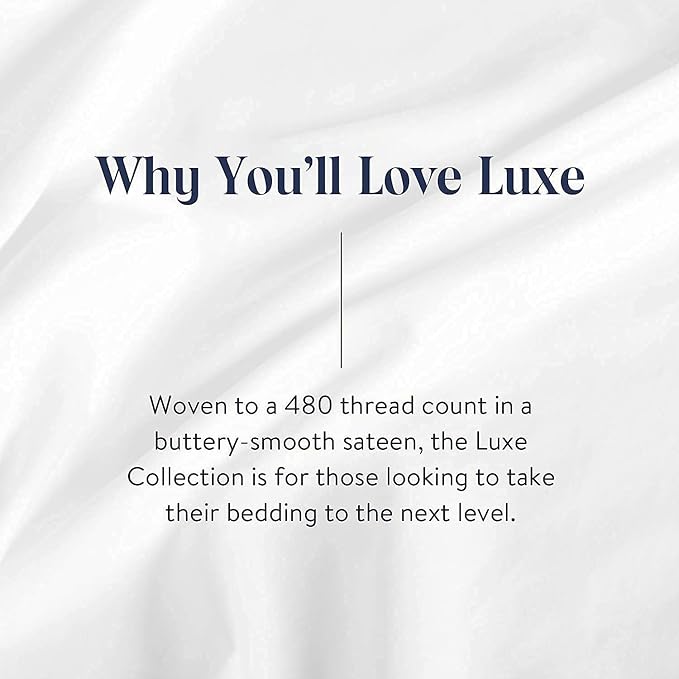 Brooklinen Luxury Sateen 4 Piece Sheet Set - 100% Cotton, Twin XL Size in Cream - 1 Fitted Sheet, 1 Flat Sheet, 2 Pillowcases | Best Luxury Sheets - LeafyLoom
