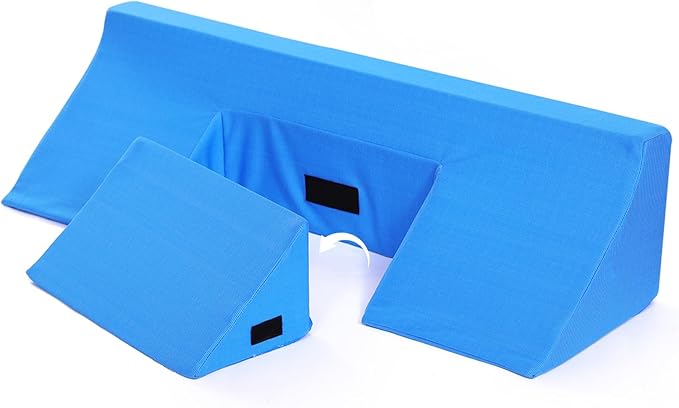 35" Wedge Pillow for Side Sleeping,Training for Side Sleeping with Detachable Small Wedge Pillow,Positioning Wedge for Side Sleeper,Back Support,Reducing Snoring,Preventing Bedsores (R-shaped) - LeafyLoom