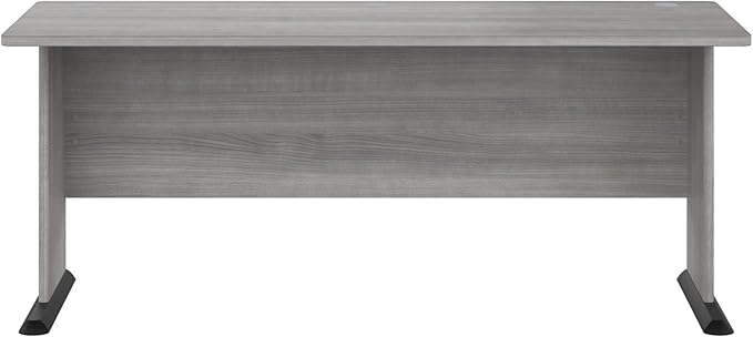 Bush Business Furniture Studio A 72W Computer Desk in Platinum Gray, 6 Foot Gaming and Work Table for Home or Professional Office - LeafyLoom