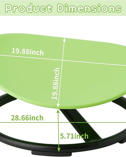 Swivel Sensory Spinning, Autism Children's Chair, Boost Balance in Kids,Non-Slip, Green - LeafyLoom