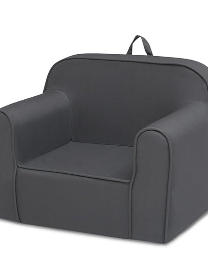 Delta Children Cozee Chair for Kids for Ages 18 Months and Up, Dark Grey - LeafyLoom
