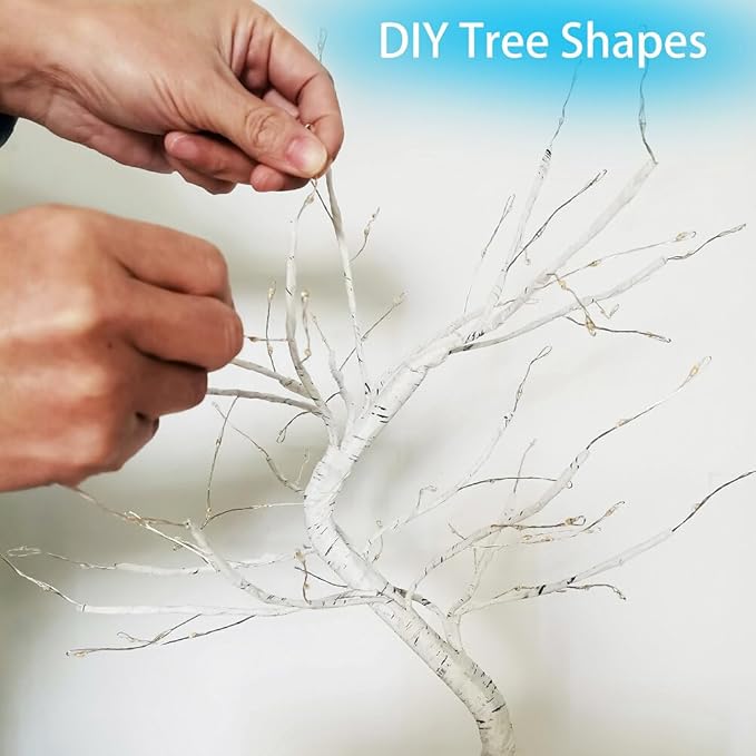 OTAVILEM Room Decor, 20" 108 LED Twinkling Tree Lamp, DIY Artificial Tree Lamp, Battery/USB Operated, Tabletop Bonsai Tree Light for Living Room Bedroom Christmas Home Gifts House Decor - LeafyLoom