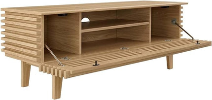 Modway Render Mid-Century Modern Low Profile 46 Inch TV Stand in Oak, 46" - LeafyLoom