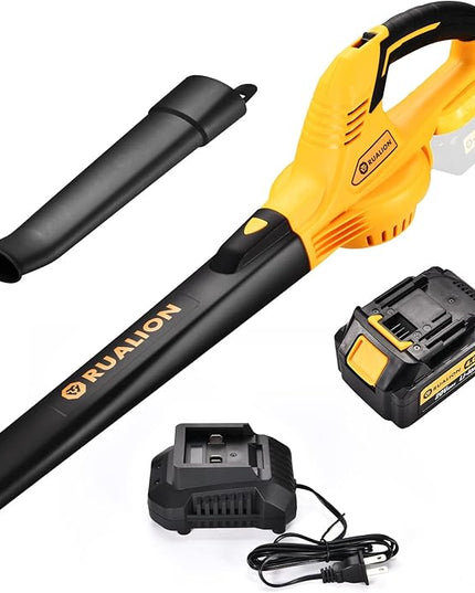 Cordless Leaf Blower: 280CFM 132MPH 20V Battery Leaf Blower with 4.0 Ah Battery & Charger Electric Leaf Blower for Lawn Care | Patio | Garage… - LeafyLoom