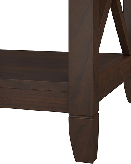 Bush Furniture Key West Tall 5 Shelf Bookcase in Bing Cherry - LeafyLoom
