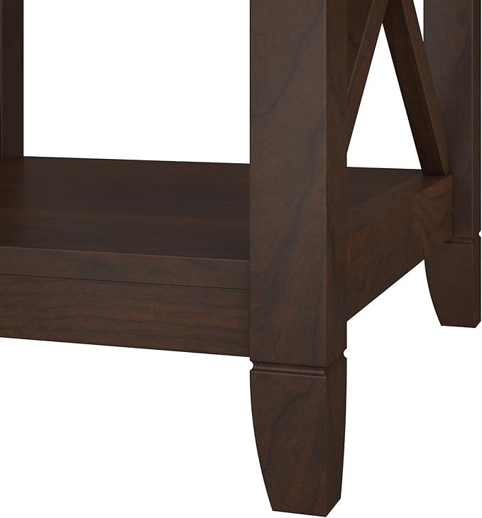 Bush Furniture Key West Tall 5 Shelf Bookcase in Bing Cherry - LeafyLoom