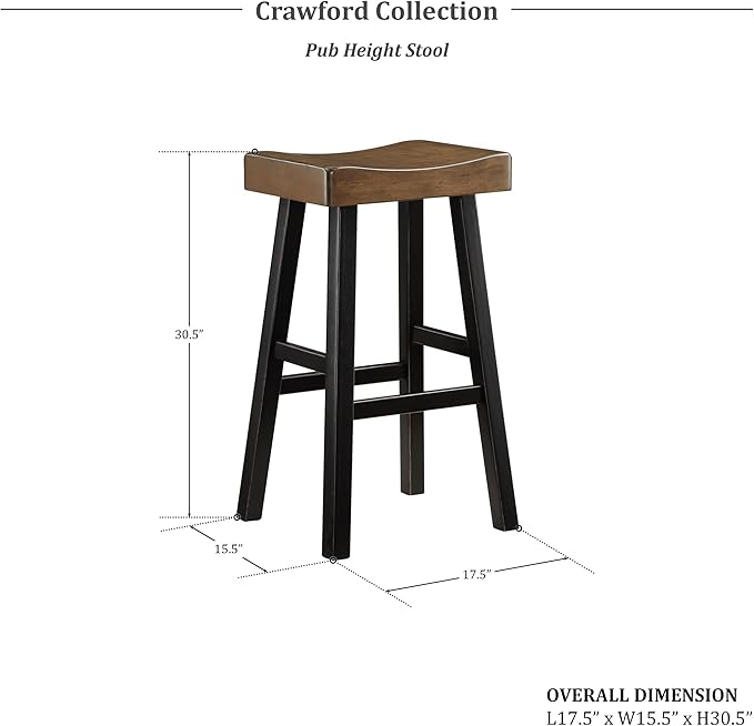 Lexicon Bar Table Set for 3, Small Kitchen table set Kitchen Island Table with 3 Saddle Bar Stools, 4 Piece Dining Table Set for Breakfast Nook, Living Room, Apartment, Pub Height, Black/Brown - LeafyLoom