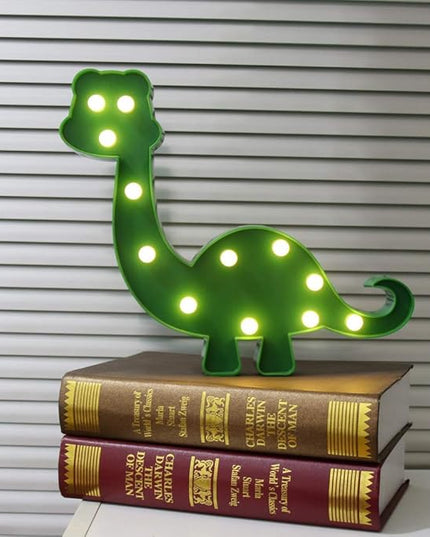 Dinosaur Night Light Nursery Decor Party Decoration,Childen Kids Bedroom Decorative Table Lamps, Marquee Animal Sign,Birthday Gifts for Kids/Boys - LeafyLoom