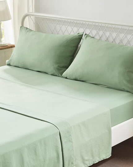 Anluoer Queen Comforter Set, Sage Green Tufted Bed in a Bag 7 Pieces with comforters and sheets, All Season Bedding Sets with 1 Comforter, 2 PillowShams, 2 Pillowcases, 1 Flat Sheet, 1 Fitted Sheet - LeafyLoom
