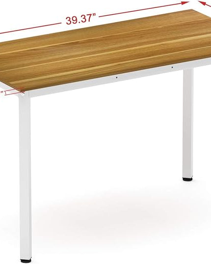 Weehom Computer Desk 39" Small Desk for Home Office Study Writing Laptop Dining Table for Small Spaces - LeafyLoom
