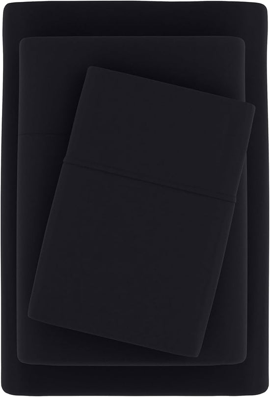 Linen Market Bed Sheets for King Size Bed (Black) - Sleep Better Than Ever with These Soft and Cooling King Sheets - Deep Pocket Fits 16" Thick Beds - 4 Piece King Sheet Set - LeafyLoom