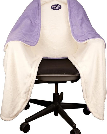 The Original Office Chair Blanket by SnuggleBack; Cozy Comfy Office Desk Chair Wrap Attaches for Convenient Heat and Hands-Free. Stay Warm In The Winter or Summer. Sherpa Fur Lining - LeafyLoom