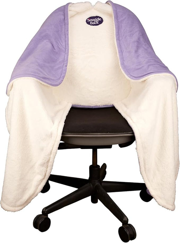 The Original Office Chair Blanket by SnuggleBack; Cozy Comfy Office Desk Chair Wrap Attaches for Convenient Heat and Hands-Free. Stay Warm In The Winter or Summer. Sherpa Fur Lining - LeafyLoom