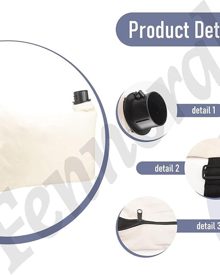 Leaf Blower Vacuum Leaf Bags 610004-01 Compatible with Black & Decker BV-003 BV1000 Fits BV1000 BV1500 BV2000 BV2100 BV2500 BV2500-AR BV2500-B2 BV2500-B2C - LeafyLoom
