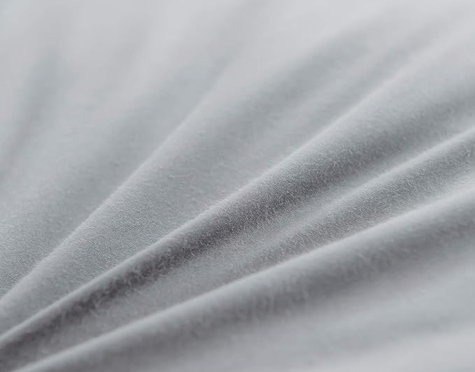 Goose Feather Down Bed Pillows Queen Size,100% Cotton Cover,Medium Firm Queen Size (20x30IN) Grey Color - LeafyLoom