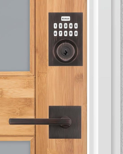 Kwikset Home Connect 620 Smart Lock Deadbolt with Z-Wave Technology, Works with Ring Alarm, Samsung Smartthings and More, Z-Wave Hub Required, Contemporary Design in Venetian Bronze Kwikset