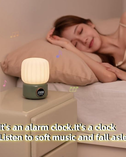 HOMY Bluetooth speaker Cactus Mood lamp Table desk office LED light wireless speakers Camping ambient music Good night electronic alarm clock sound decoration Kids Bedroom Party Best gift - LeafyLoom