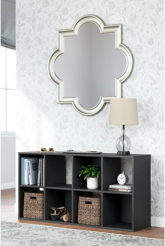 Signature Design by Ashley Langdrew 8 Cube Storage Organizer or Bookcase, Black - LeafyLoom