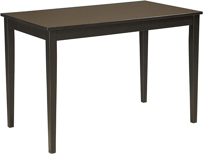Signature Design by Ashley Kimonte Rectangular Dining Room Table, Black - LeafyLoom