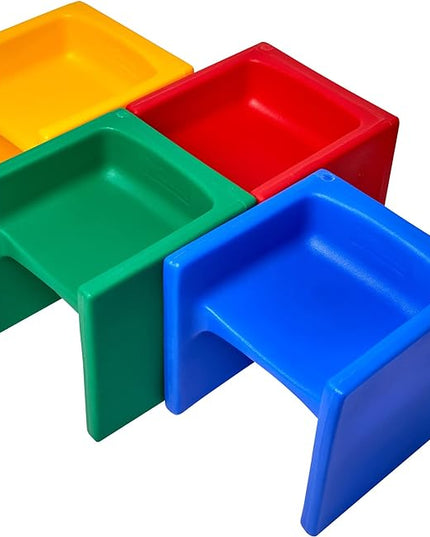 Children's Factory 3-in-1 Cube Chair for Kids, Flexible Seating Classroom Furniture, 4-Pack - LeafyLoom