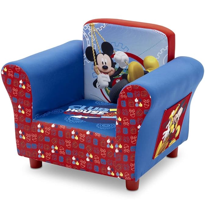 Delta Children Upholstered Chair, Disney Mickey Mouse - LeafyLoom