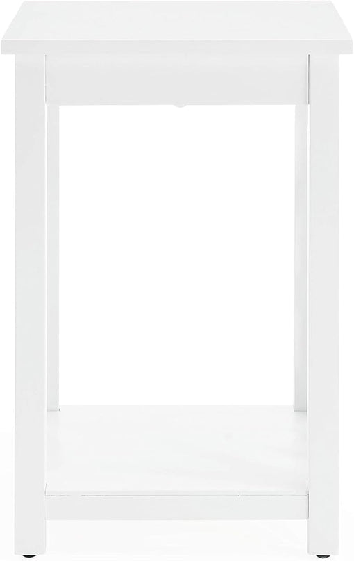 Alaterre Furniture Coventry 36" Coffee Two End Tables with Tray, Set of 3, White - LeafyLoom