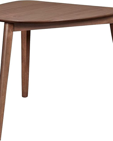 New Classic Furniture Oscar Corner Table, Walnut - LeafyLoom