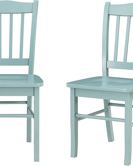 Boraam Colorado Shaker Dining Chairs, Set of 2-Walnut, 17" L x 21" W x 36" H, Aspen Valley - LeafyLoom