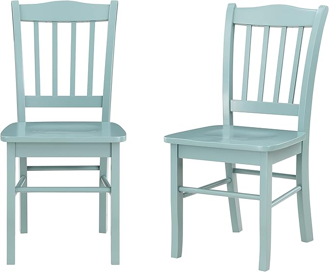 Boraam Colorado Shaker Dining Chairs, Set of 2-Walnut, 17" L x 21" W x 36" H, Aspen Valley - LeafyLoom