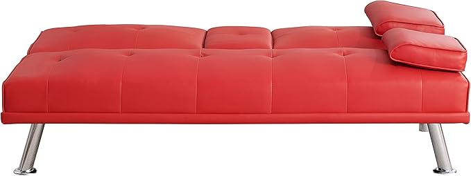 NicBex Rose-SF-00542-DX Sofas, 67" W x 31" D x 33" H, Red - LeafyLoom