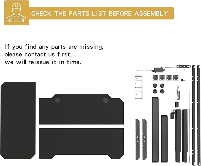 Adjustable Height L-Shaped 59 Inch Electric Standing Desk - Sit Stand Computer Desk, Stand Up Desk Table for Home Office, Black Frame and Top - LeafyLoom
