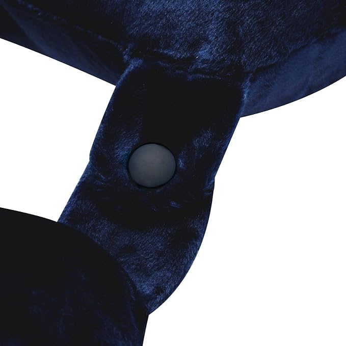 Adult Cozy Soft Microfiber Neck Pillow, Compact, Perfect for Plane or Car Travel, Navy - LeafyLoom