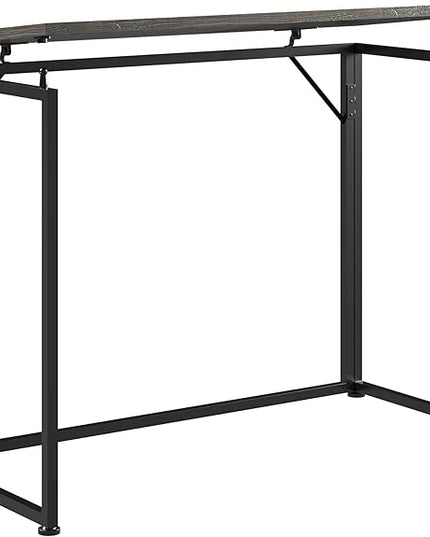 Techni Mobili Space Saving Folding Desk, Grey - LeafyLoom