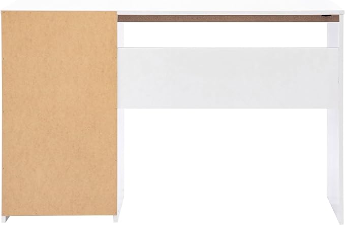 Techni Mobili Computer Home Office or Bedroom Storage & Drawers Ideal for Small Spaces Writing Desk, 47.6" W x 16.1" D x 30.3, White - LeafyLoom