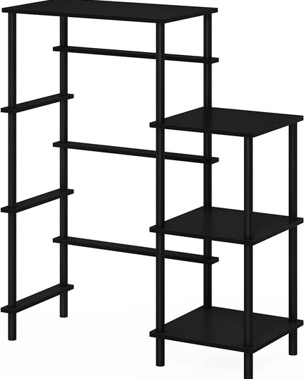Furinno Turn-N-Tube Toolless Kitchen Storage Shelf Tall, Americano/Black - LeafyLoom