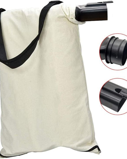 31101810 Blower Debris Vacuum Bag, Compatible with Greenworks Vacuum Bag 24022 24072 Leaf Blower Vacuum Debris White Cloth Bag w/Zipper,Replace 31103148 - LeafyLoom