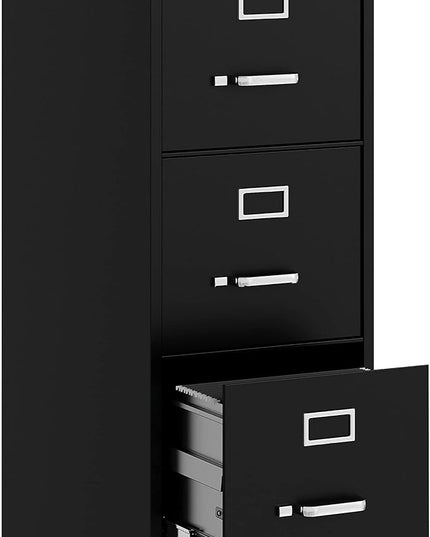 Lorell Fortress Commercial File Cabinet, Black - LeafyLoom