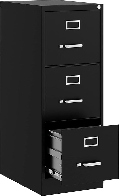 Lorell Fortress Commercial File Cabinet, Black - LeafyLoom