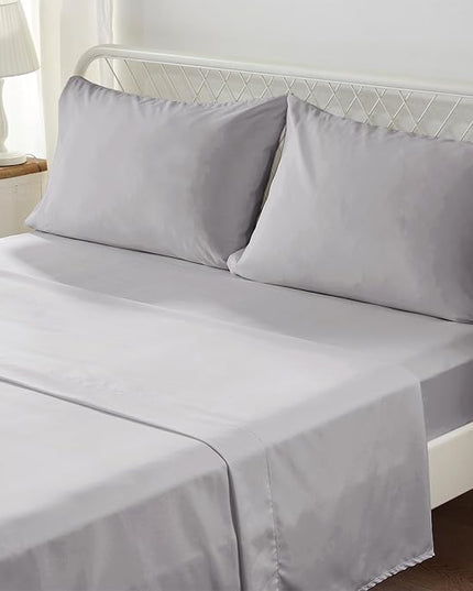 Anluoer Queen Comforter Set 7 Pieces, Grey Tufted Bed in a Bag with comforters and sheets, All Season Bedding Sets with 1 Comforter, 2 PillowShams, 2 Pillowcases, 1 Flat Sheet, 1 Fitted Sheet - LeafyLoom